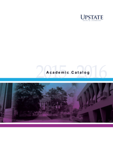 Academic Catalog - SUNY Upstate Medical University