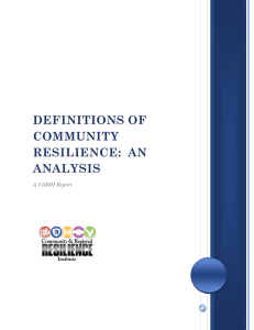 Definitions of Community Resilience