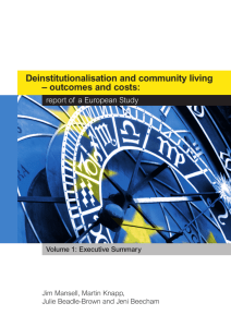 Deinstitutionalisation and community living