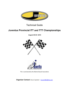 Technical Guide Juventus Provincial ITT and TTT Championships