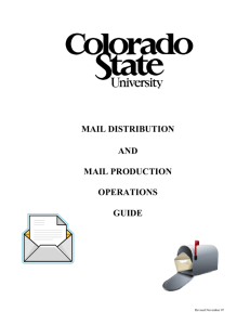 mail distribution - Central Receiving