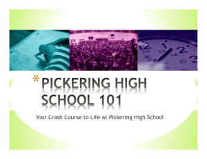 Your Crash Course to Life at Pickering High School