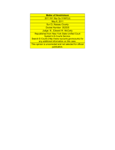 Matter of Hendrickson - Unified Court System