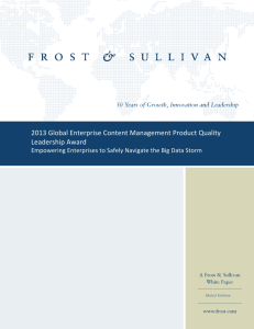 2013 Global Enterprise Content Management Product Quality