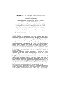 Adaptation as an Aspect in Pervasive Computing