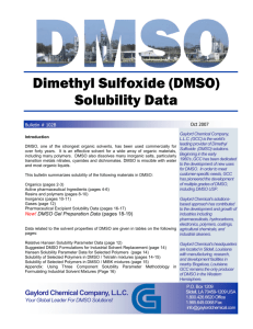 Dimethyl Sulfoxide (DMSO) Solubility Data