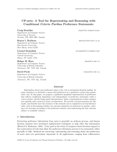 CP-nets - Journal of Artificial Intelligence Research