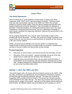 Lesson Plans The Great Depression