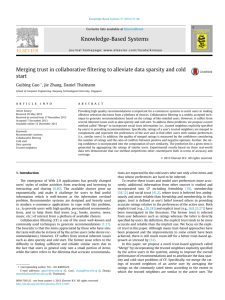 Merging trust in collaborative filtering to alleviate data sparsity and