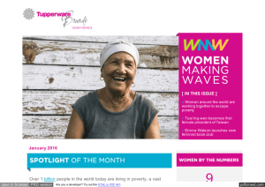 email : Webview : Tupperware Brands Making Waves: January Issue
