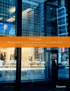 The Digital Accountability and Transparency Act (DATA Act)