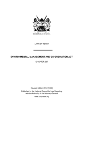 environmental management and co-ordination act
