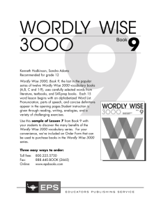 wordly wise 3ooo 9