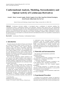 Cyclohexane, Polarimetry, Conformational Analysis