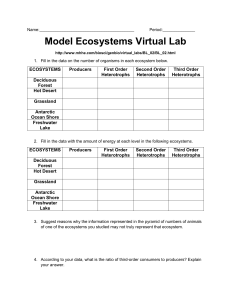 Model Ecosystems Virtual Lab