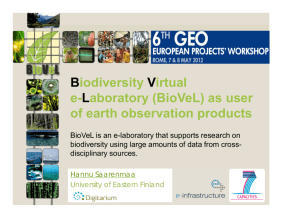 Biodiversity Virtual e-Laboratory (BioVeL)
