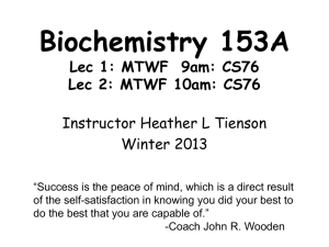 Biochemistry 153A