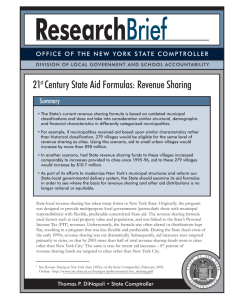 21st Century State Aid Formulas: Revenue Sharing