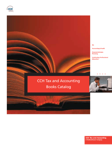 Books Catalog CCH Tax and Accounting