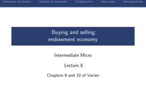 Buying and selling: endowment economy