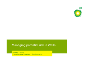 Reducing potential risk in Wells, Bernard Looney (pdf 270.6 KB)