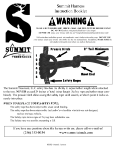Summit Harness Instruction Booklet