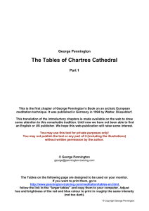 The Tables of Chartres Cathedral