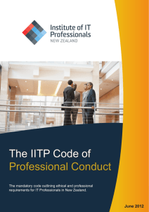 The IITP Code of Professional Conduct