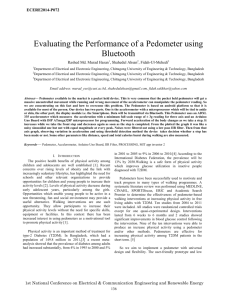Evaluating the Performance of a Pedometer using Bluetooth