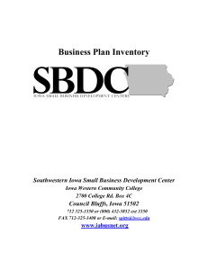 Business Plan Inventory - Southeastern Community College