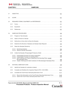 CHAPTER 2 SAMPLING