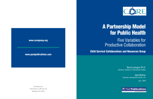 A Partnership Model for Public Health