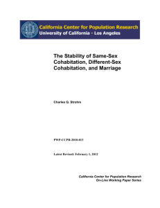 The Stability of Same-Sex Cohabitation, Different
