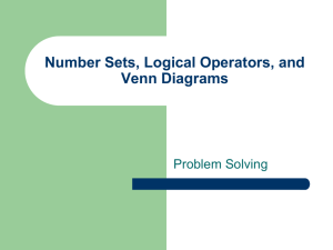 Number Sets, Logical Operators, and Venn Diagrams