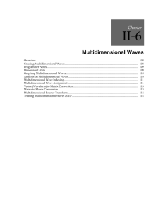 Multidimensional Waves