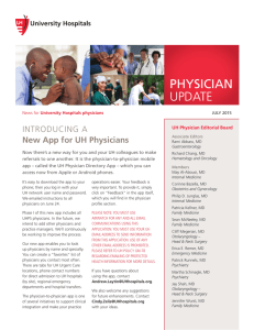 Physician Update July 2015 - University Hospitals