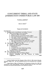 Concurrent Tribal and State Jurisdiction Under Public Law 280