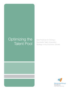 Optimizing the Talent Pool