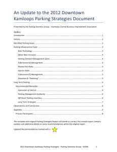 Update - Report to Council - Parking Solutions Group