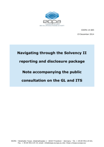 Navigating through the Solvency II reporting and - eiopa