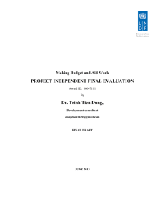 PROJECT INDEPENDENT FINAL EVALUATION Dr. Trinh Tien Dung,