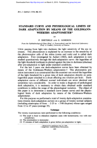 standard curve and physiological limits of dark adaptation by means