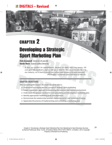 Developing a Strategic Sport Marketing Plan