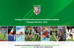 Strategic Plan 2012 - Student Sport Ireland