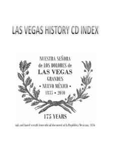 History of las vegas index - New Mexico Highlands University