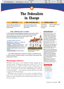 Ch9 S3 The Federalists in Charge