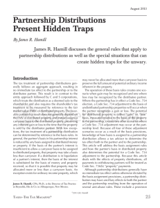 Partnership Distributions Present Hidden Traps