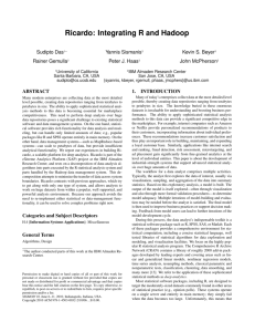 Ricardo: Integrating R and Hadoop