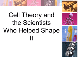 Cell theory slides - Odyssey Charter School