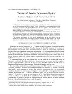 The Aircraft Reactor Experiment-